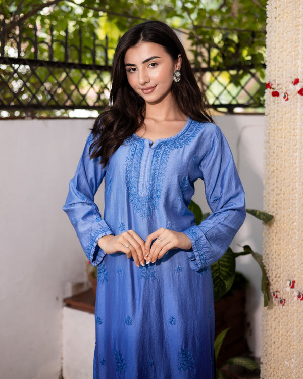 Jasmin Linen Chanderi Kurta