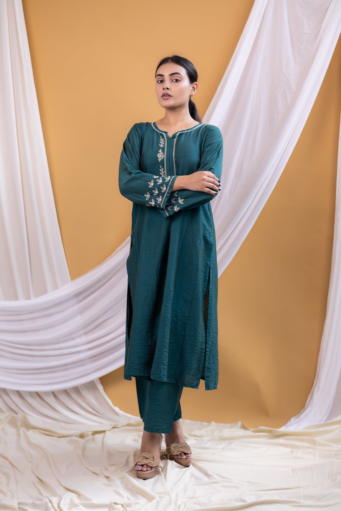 Sana Linen Chanderi Coord Set
