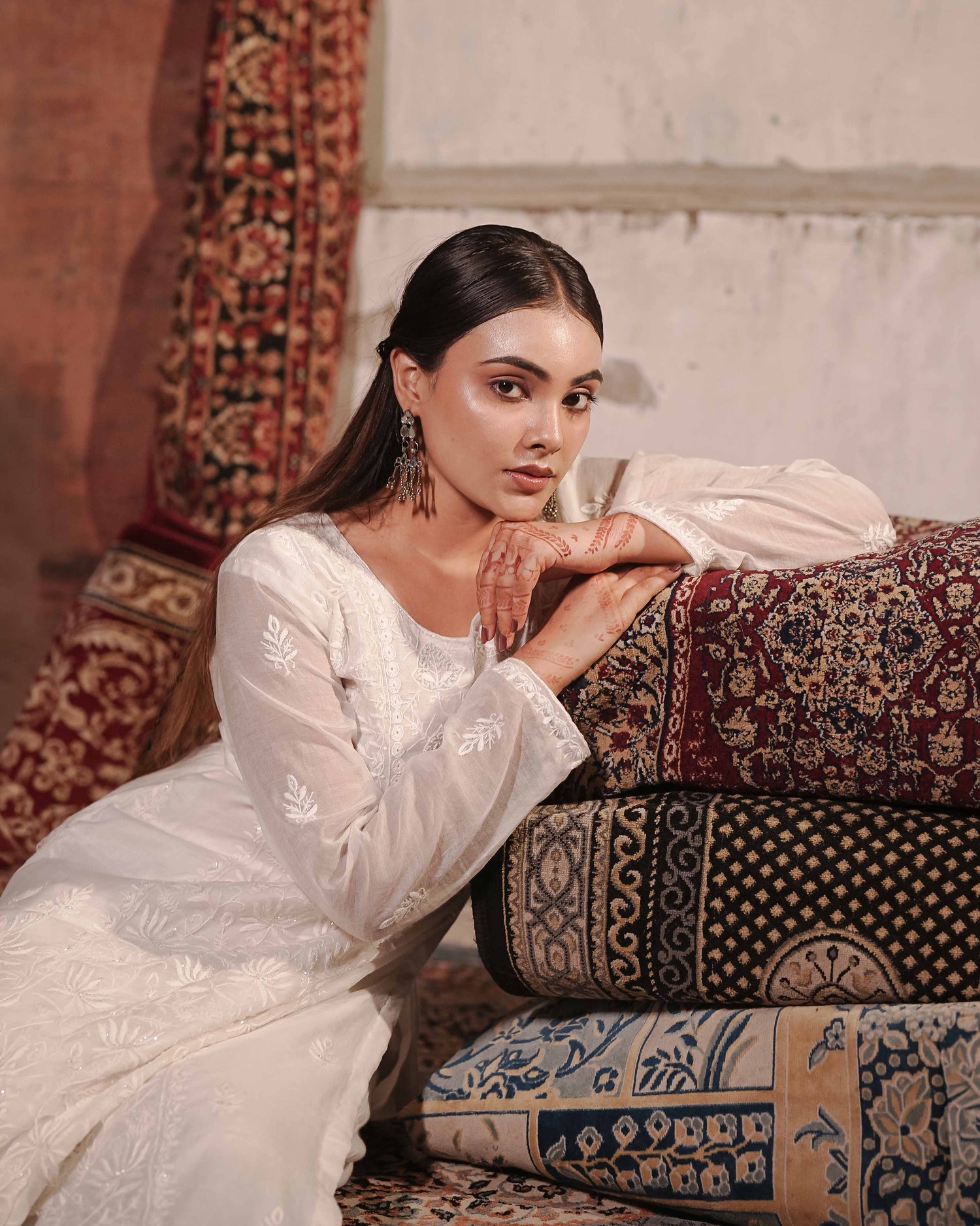 Art of awadh white chikankari luxury premium wear