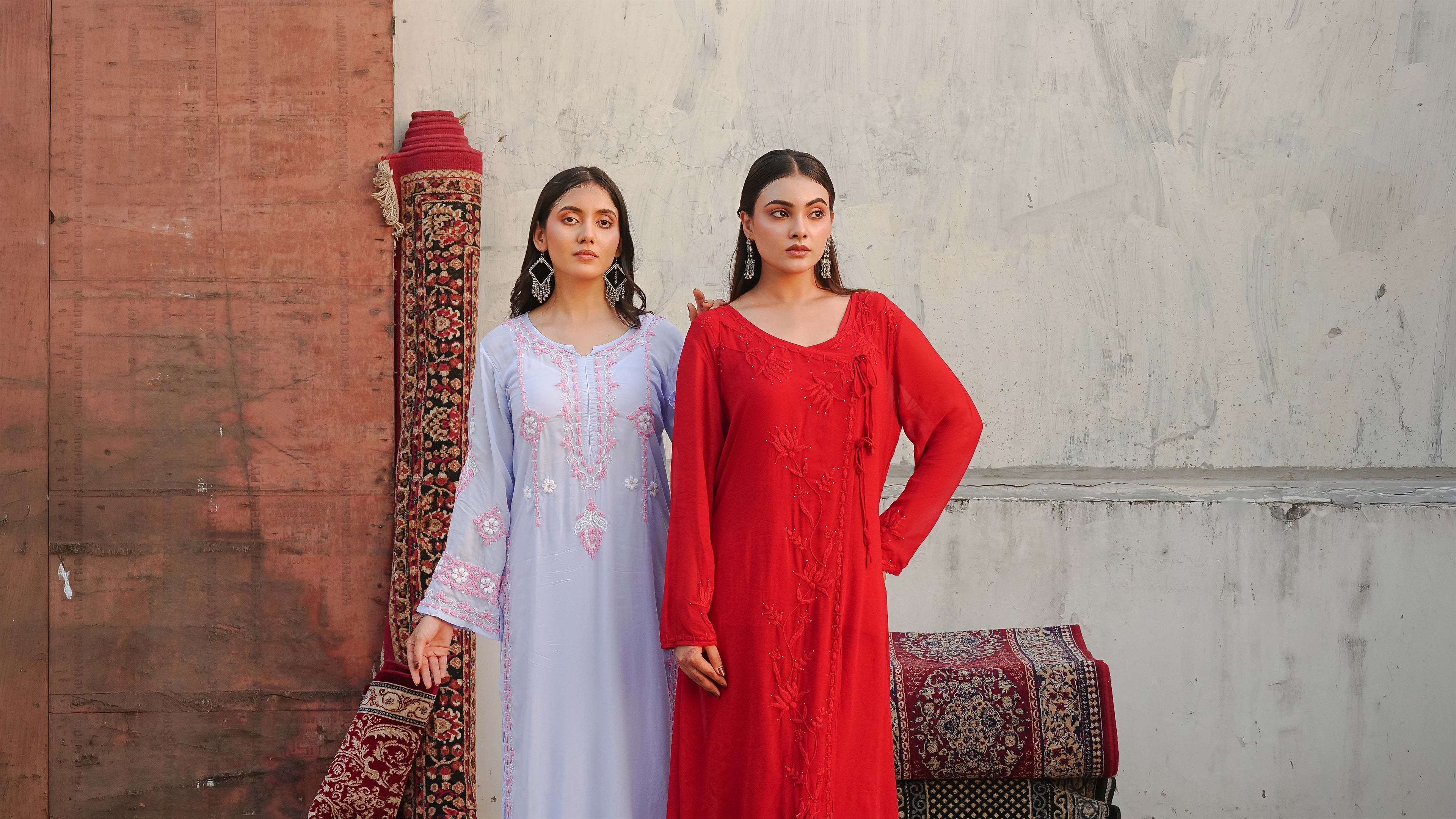 chikankari suit set and coord set