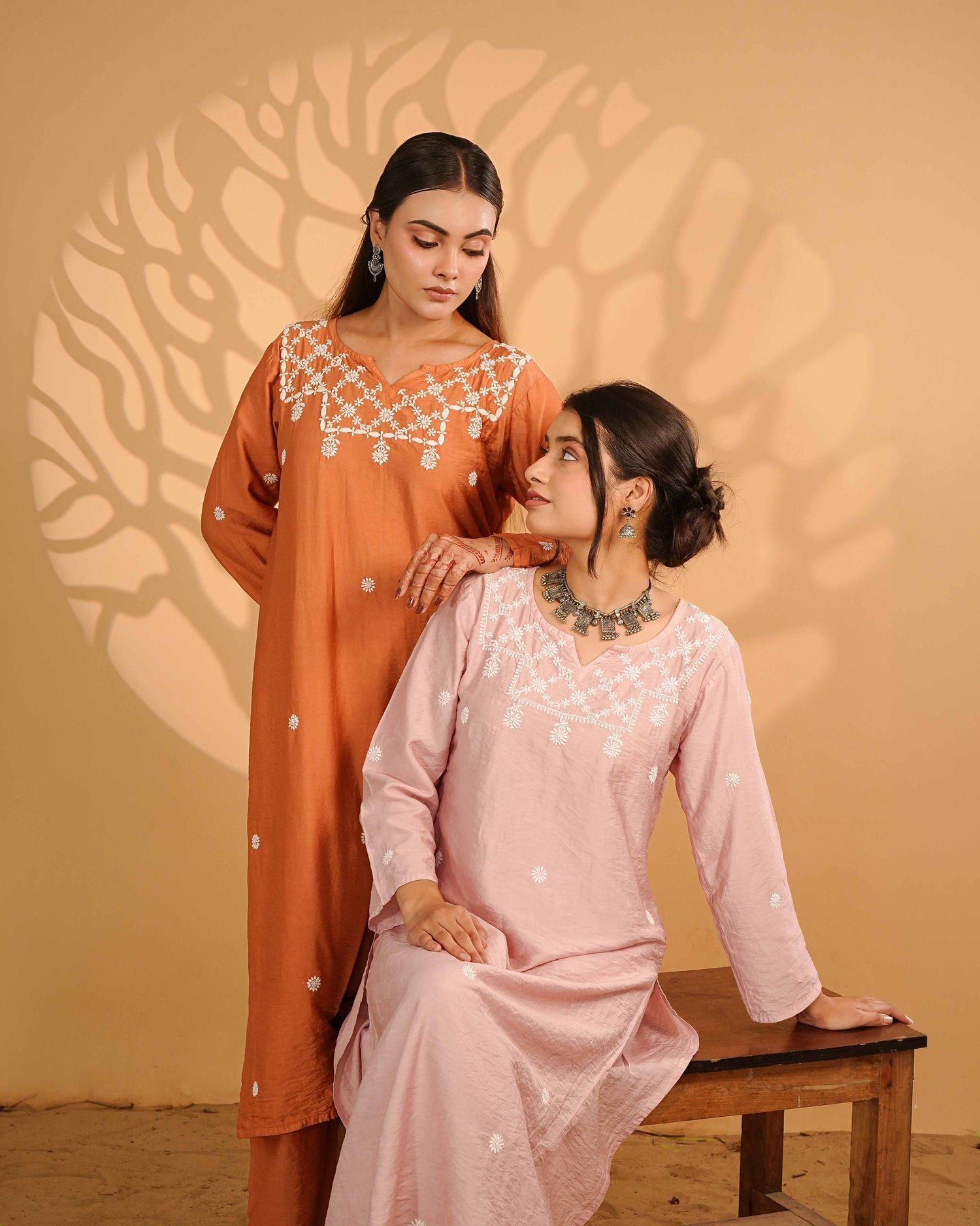  A featured display of our versatile kurta sets, perfect for both festive occasions and everyday elegance.
Explore the perfect harmony of coordinated design and delicate needlework from our latest collection.