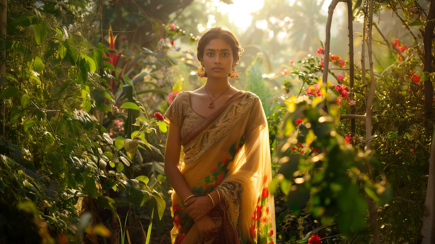 Dusty Peach Shade Chikankari x Applique Organza Kurta Set