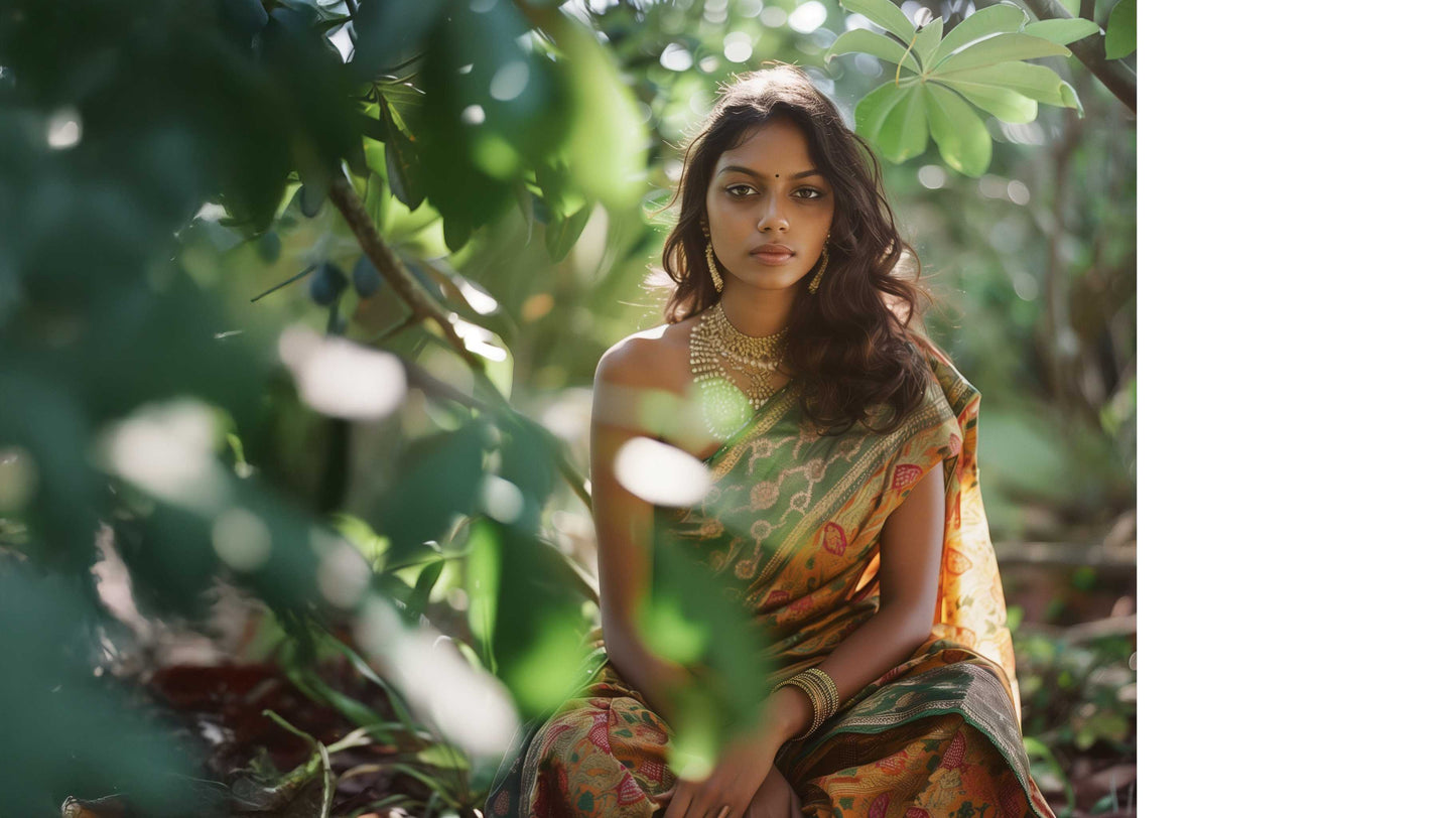 Dusty Peach Shade Chikankari x Applique Organza Kurta Set